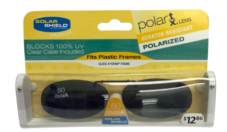 Solar Shield Polarized Clip-On Sunglasses