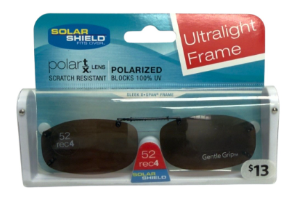 Solar Shield Polarized Clip-On Sunglasses