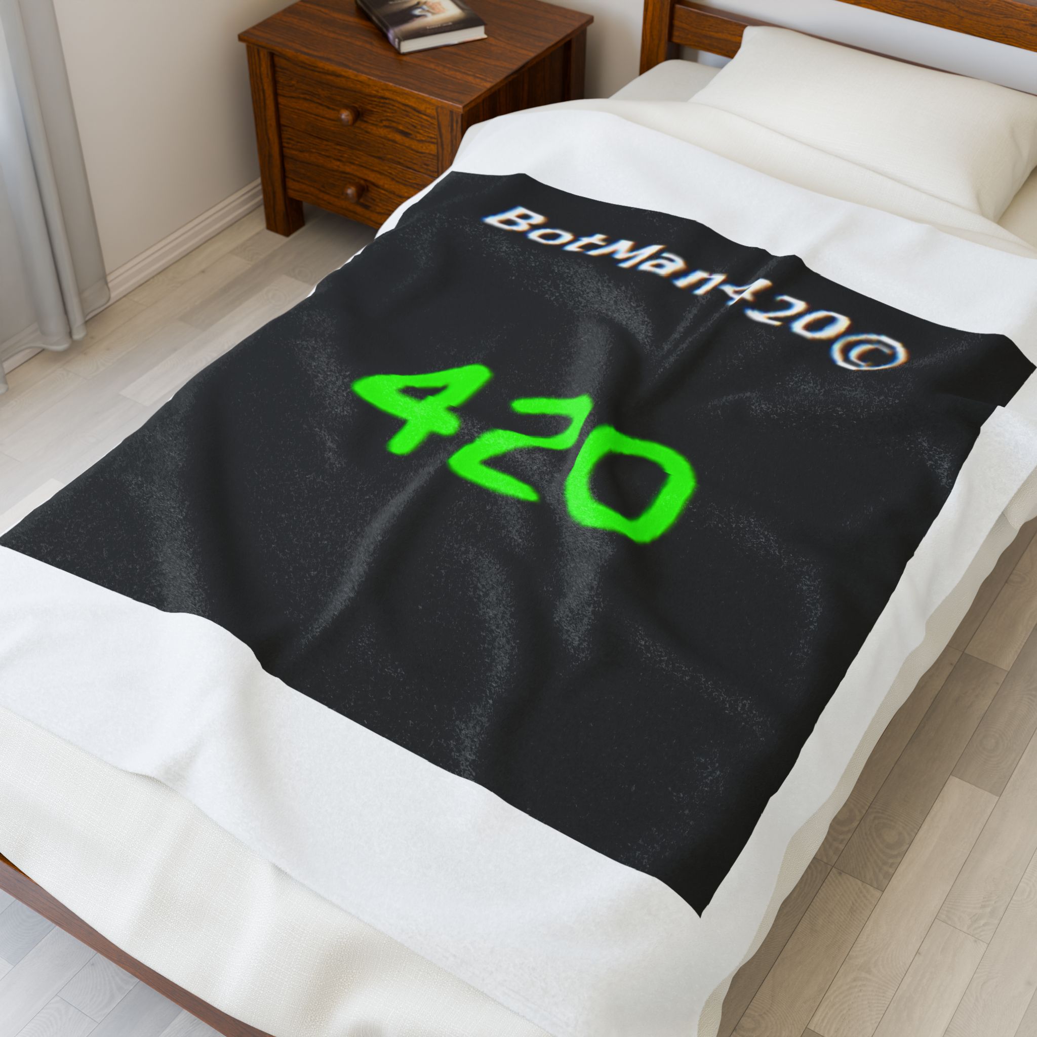 420 BotMan Velveteen Plush Blanket