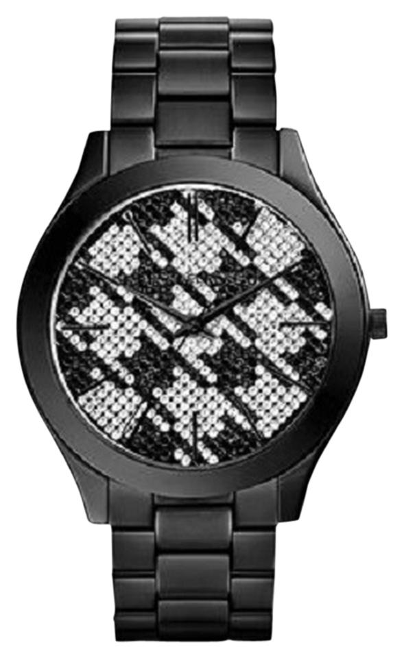 Michael Kors Runway Houndstooth Dial Black Ion-plated Ladies  display picture 3