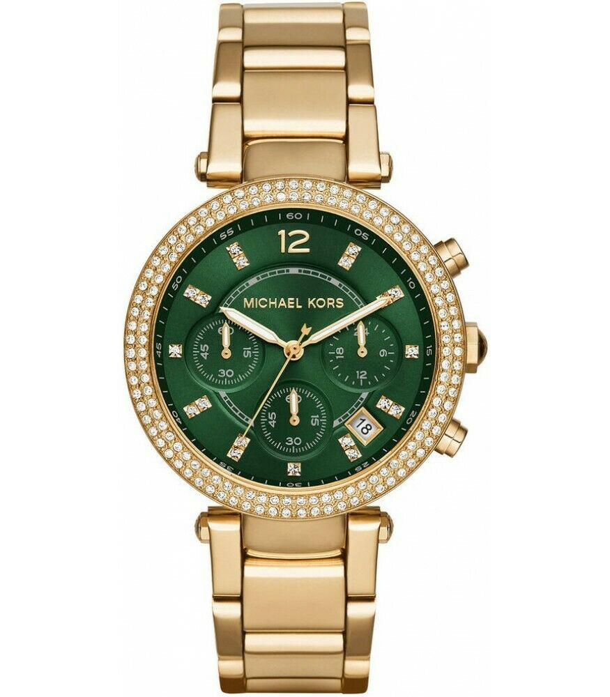 Michael Kors MK6263 Green Dial Stainless Steel Strap Ladies Watch