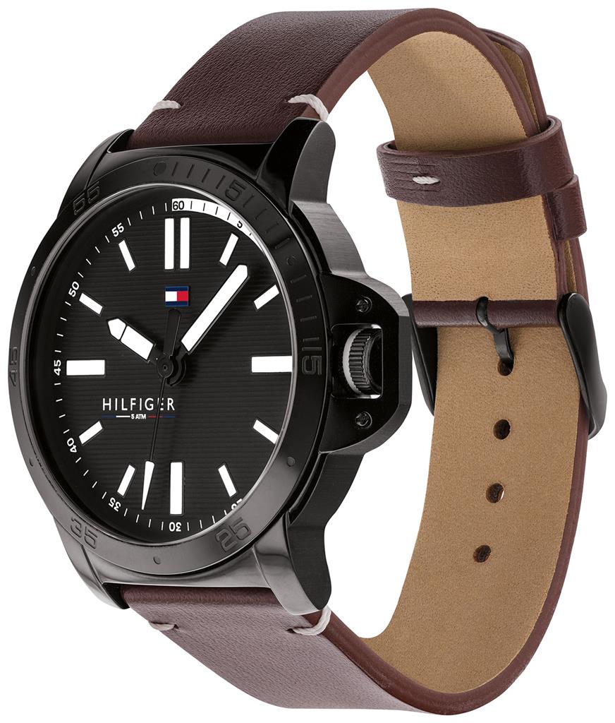 Tommy Hilfiger 1791589 Mens Brown Leather Strap Watch