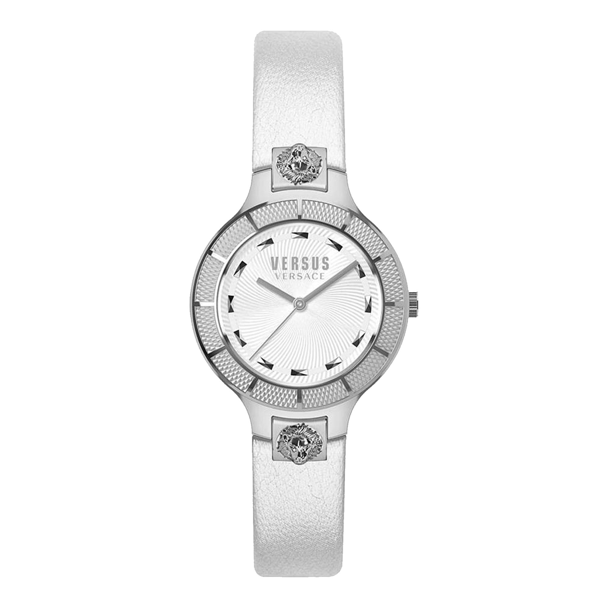 Versus VSP480118 Women's White Leather Strap Watches