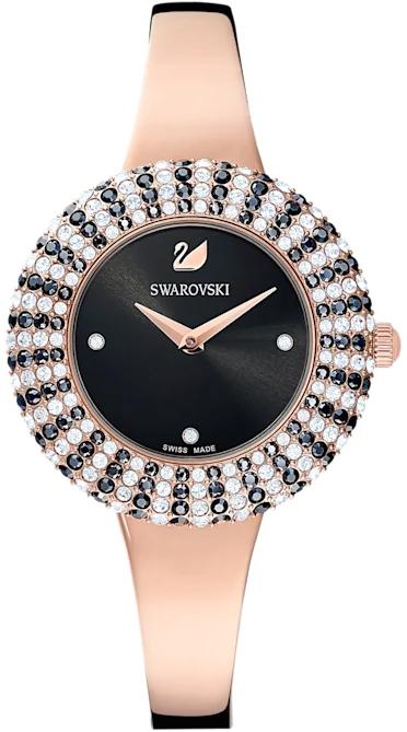 Swarovski 5484050 Rose Gold PVD Leather Watches For Women