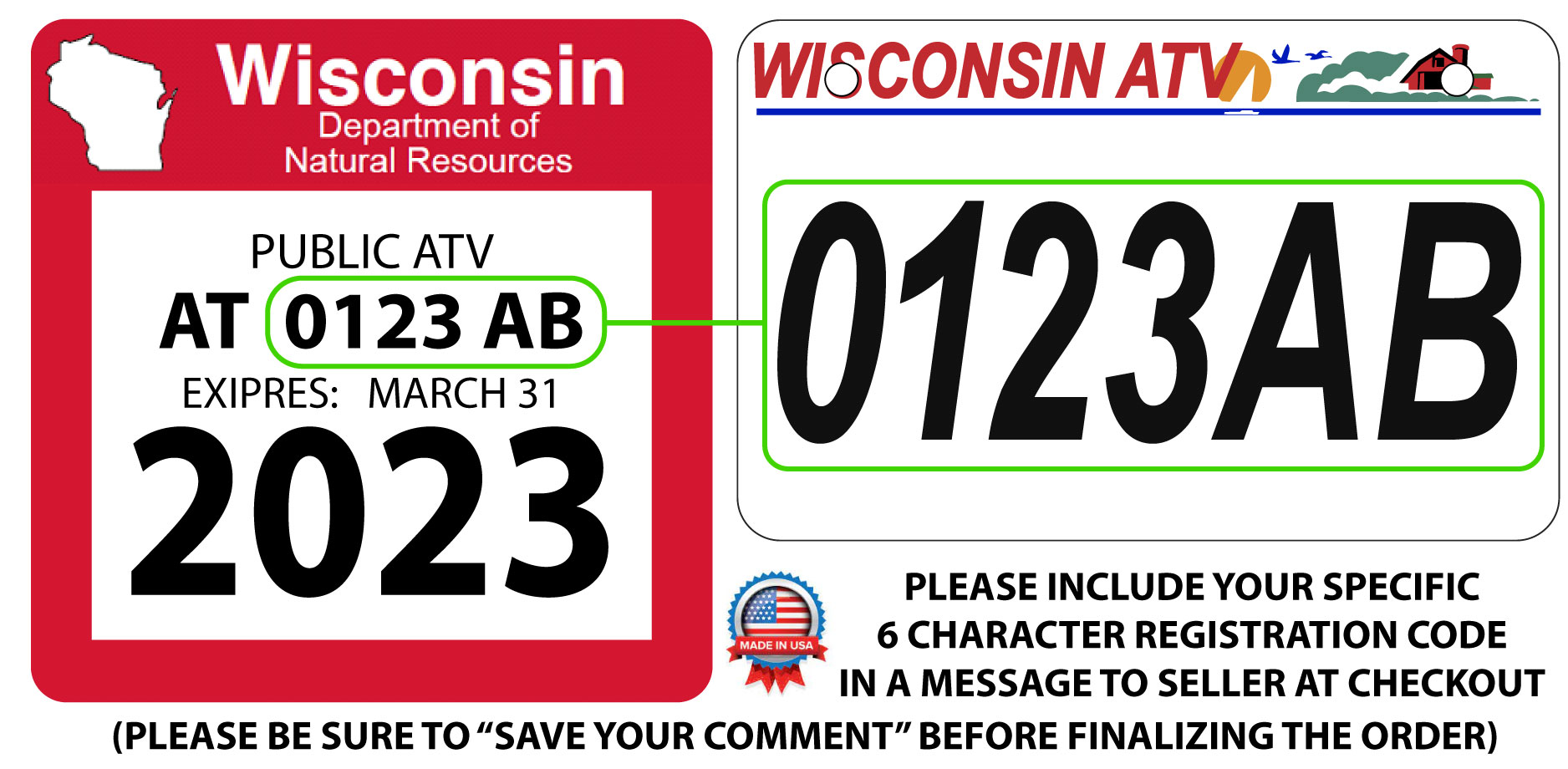 Chasin' Tail ATV/UTV License Plate