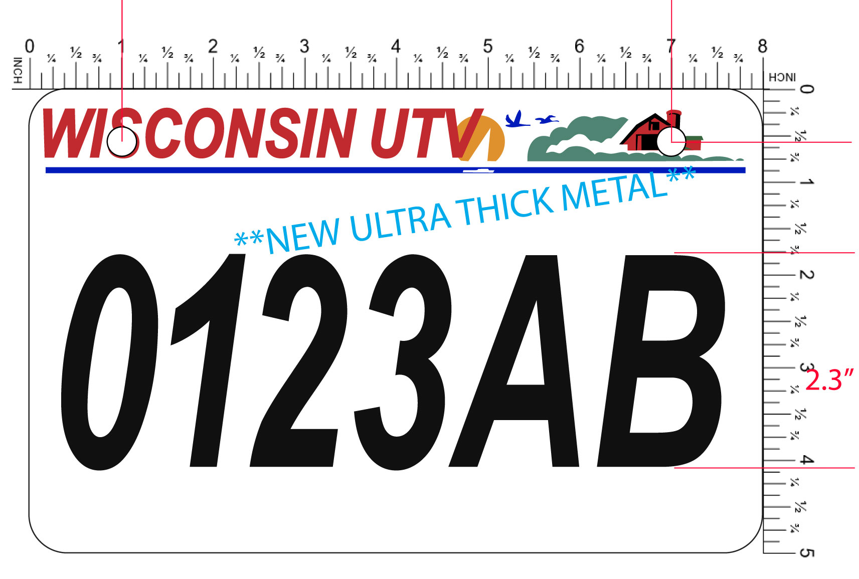 Wisconsin UTV License Plate