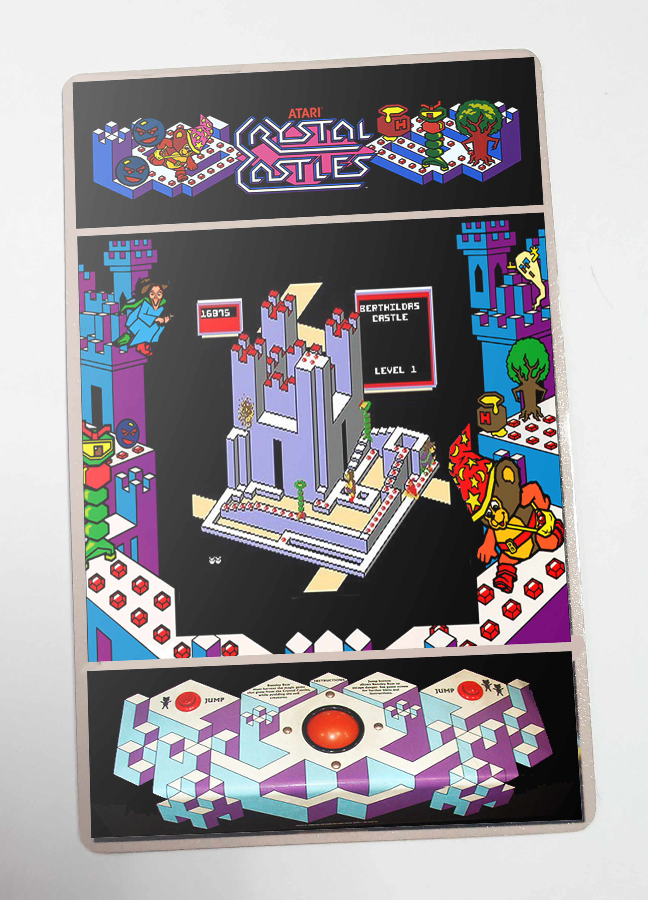 Arcade aluminium fridge magnets