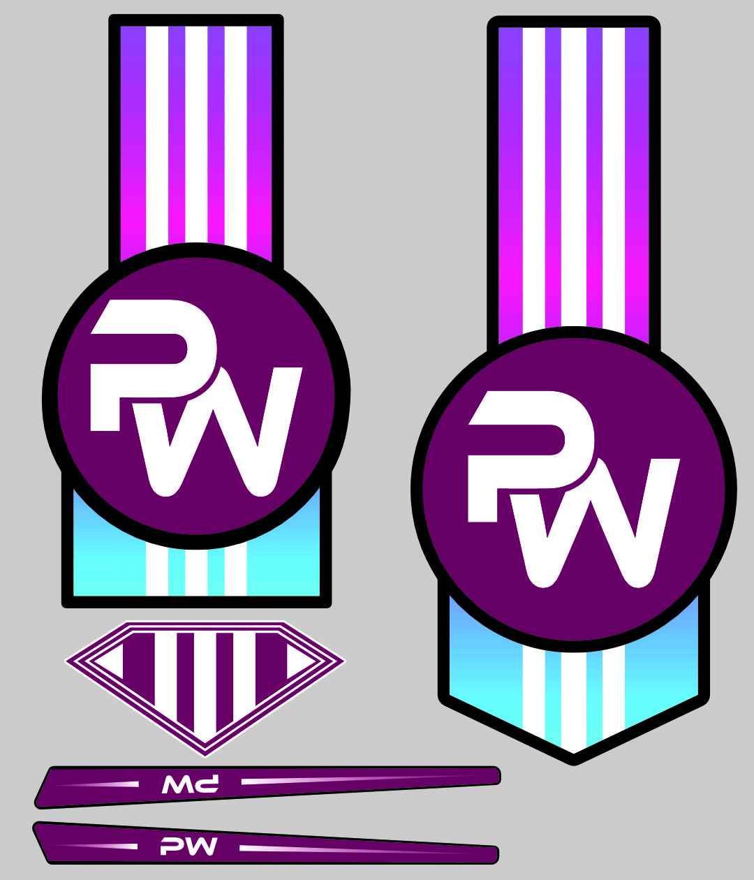 LOGO Ortus Cricket Bat Stickers