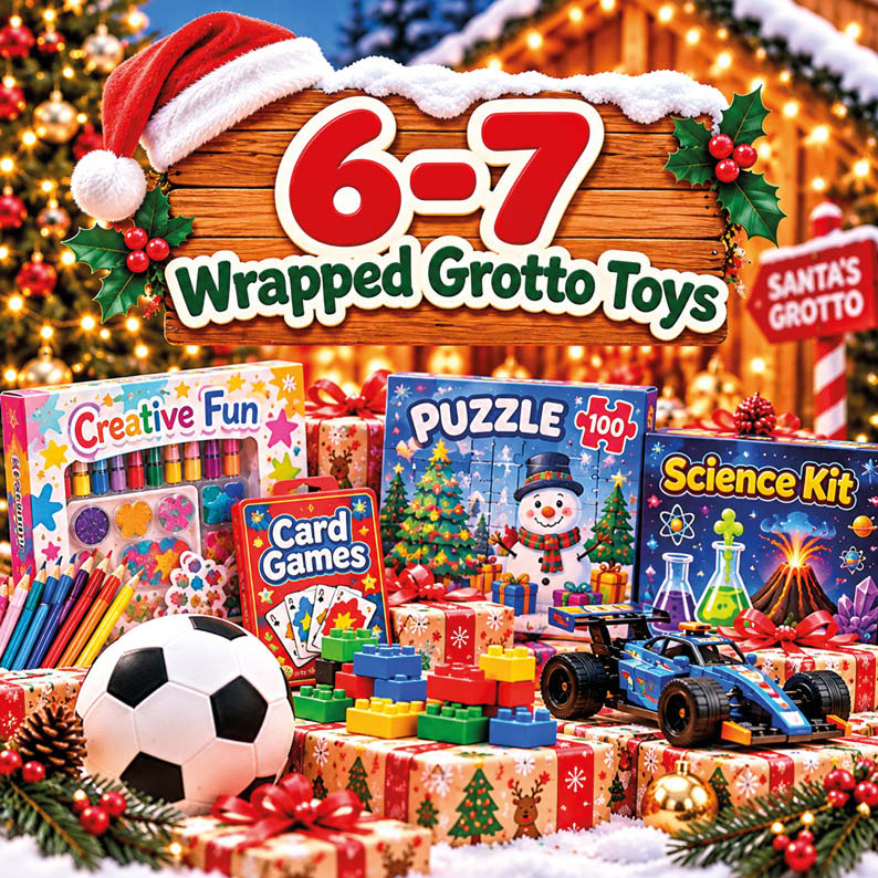 Wrapped Santa's Grotto Toys Ages 6 7 | Risus Wholesale