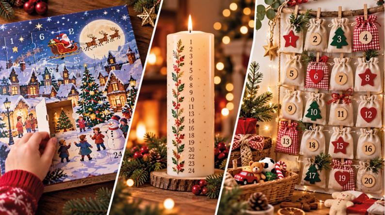 Different types of Christmas advent calendars