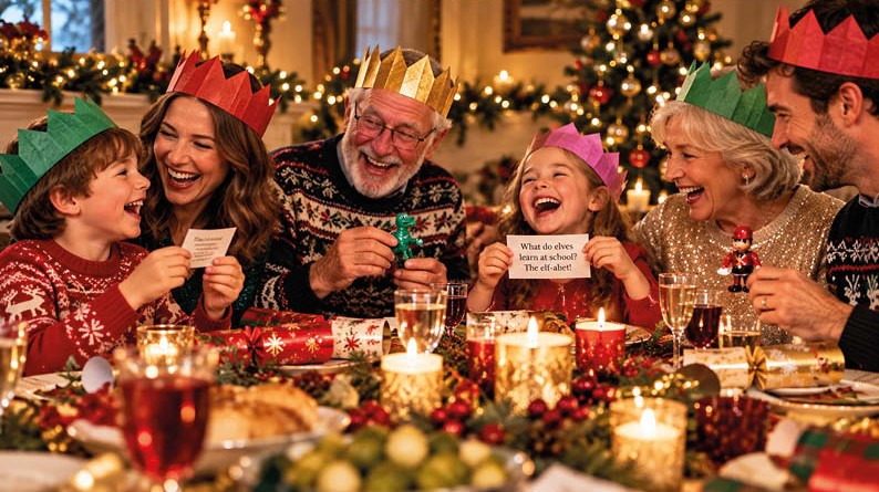 Christmas cracker paper crowns and traditional festive fun