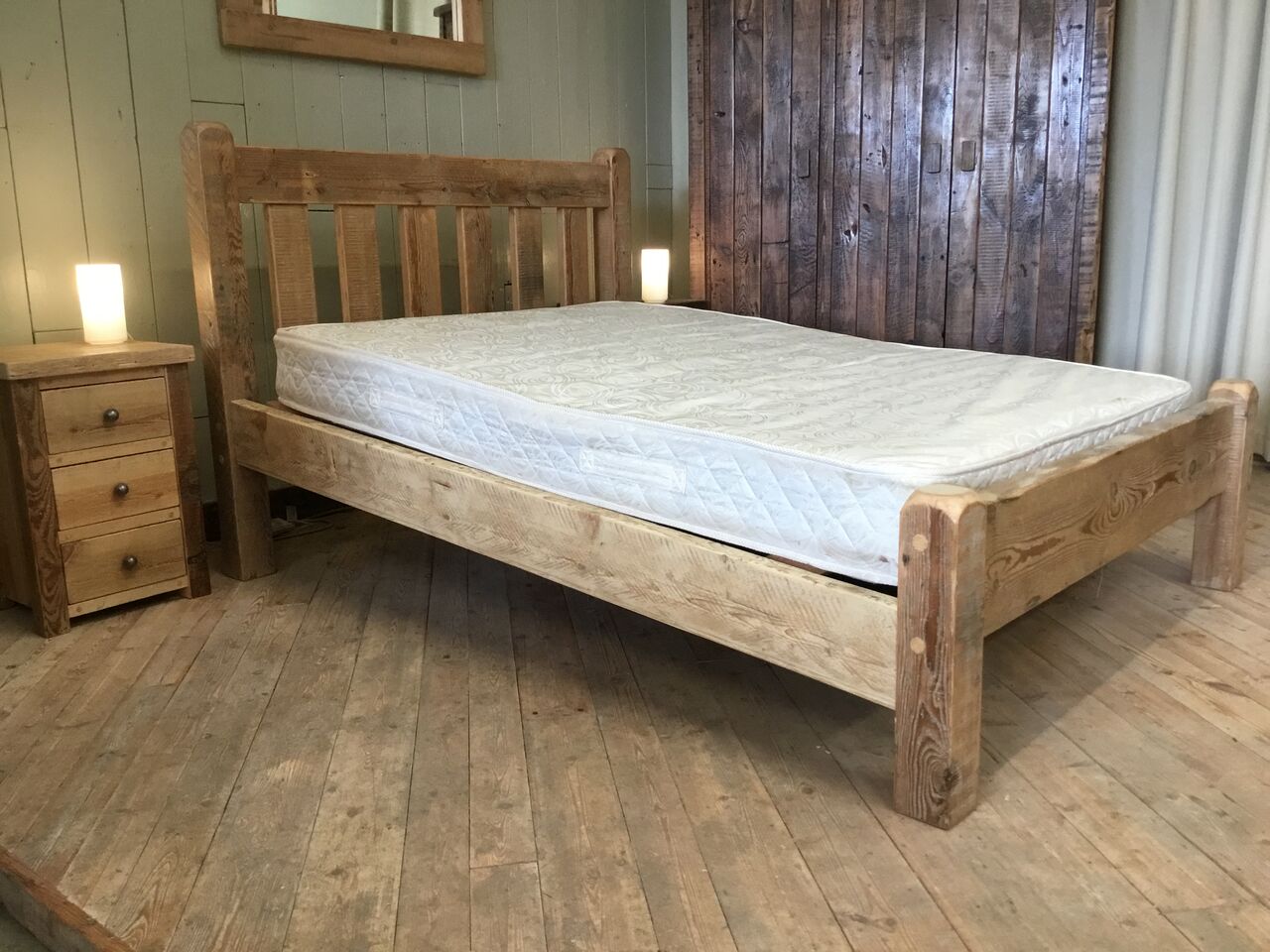 Bellever Inclined Bed Diagonal Side Rail Low Foot End Made In Britain