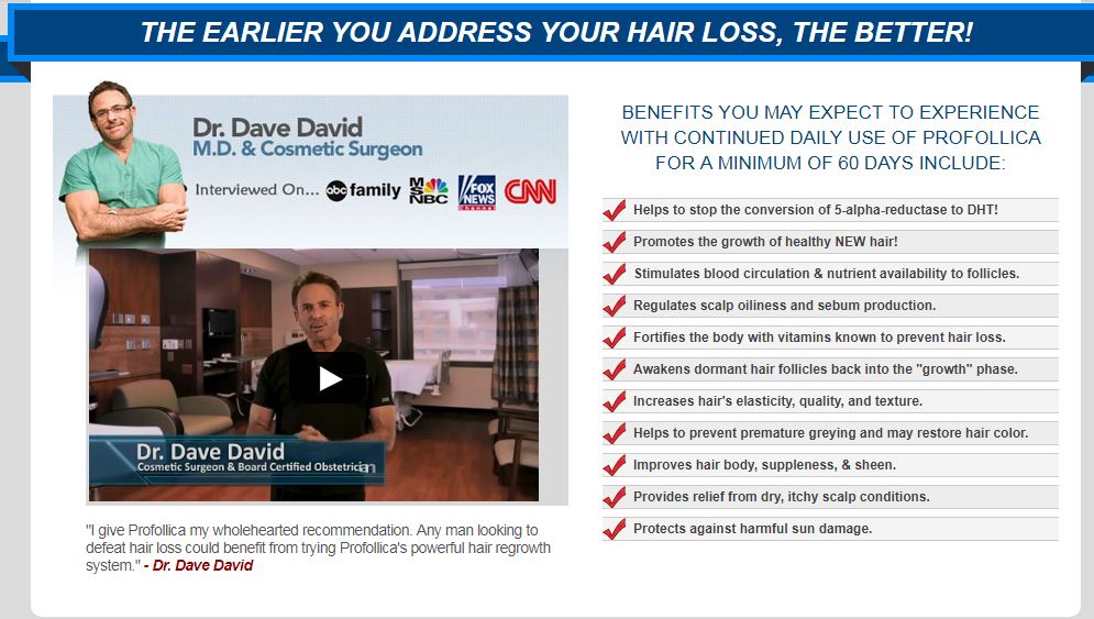 Put a Stop to Hair Loss and Look Years Younger with a Natural Hair Loss Product by Profollica