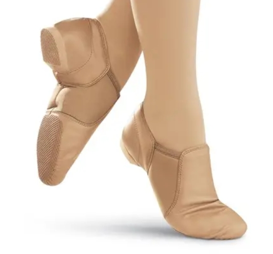 (Adult) SKIN-TONED CARAMEL Stretch Jazz Shoe