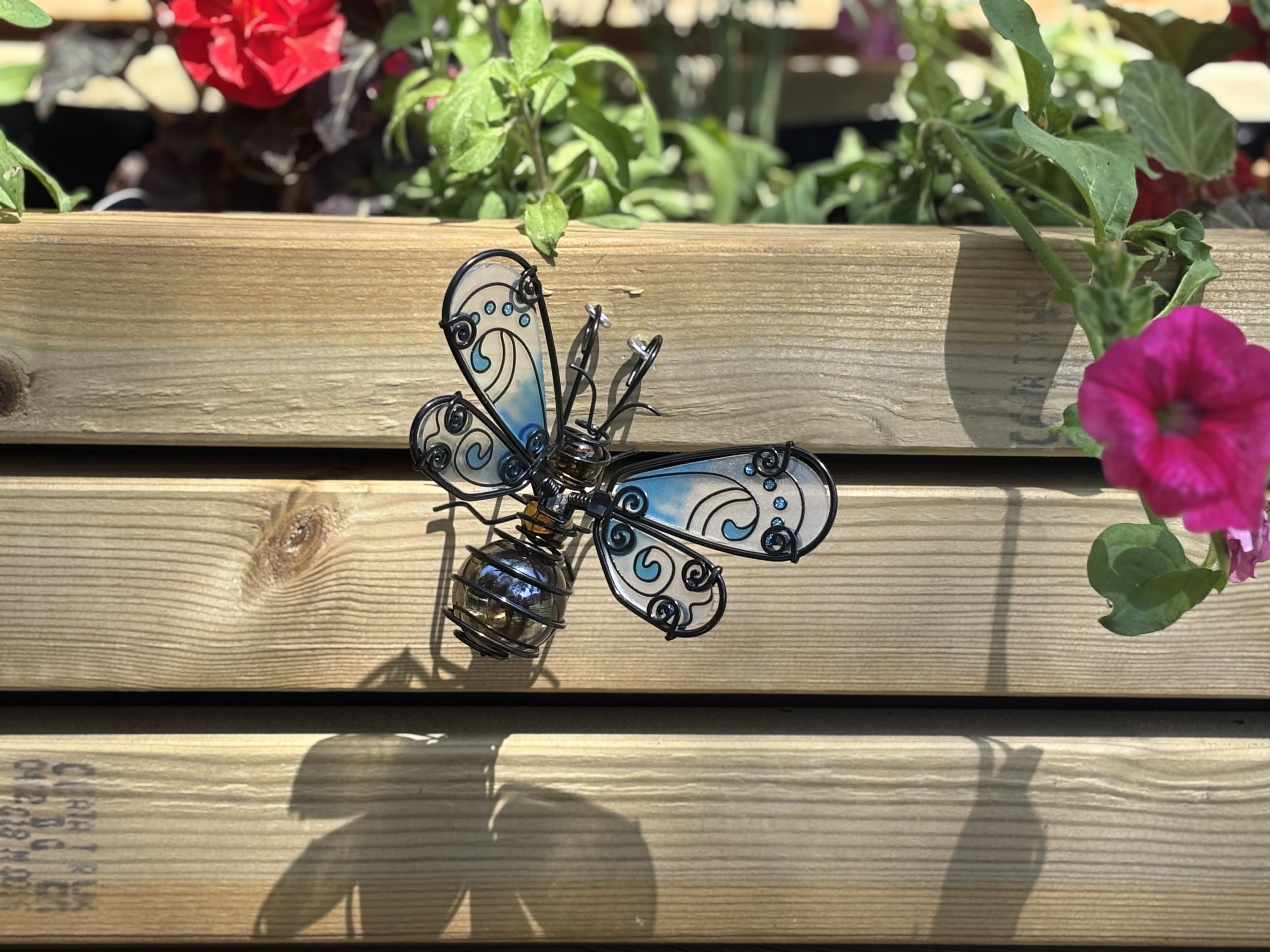 Glass Wing Honeybee Pot Hanger