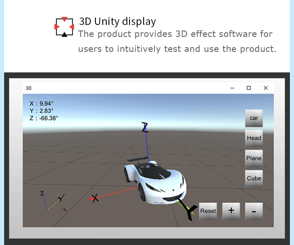 9Axis Accelerometer Data Logger, Gyro+Angle (XY 0.05° Accuracy