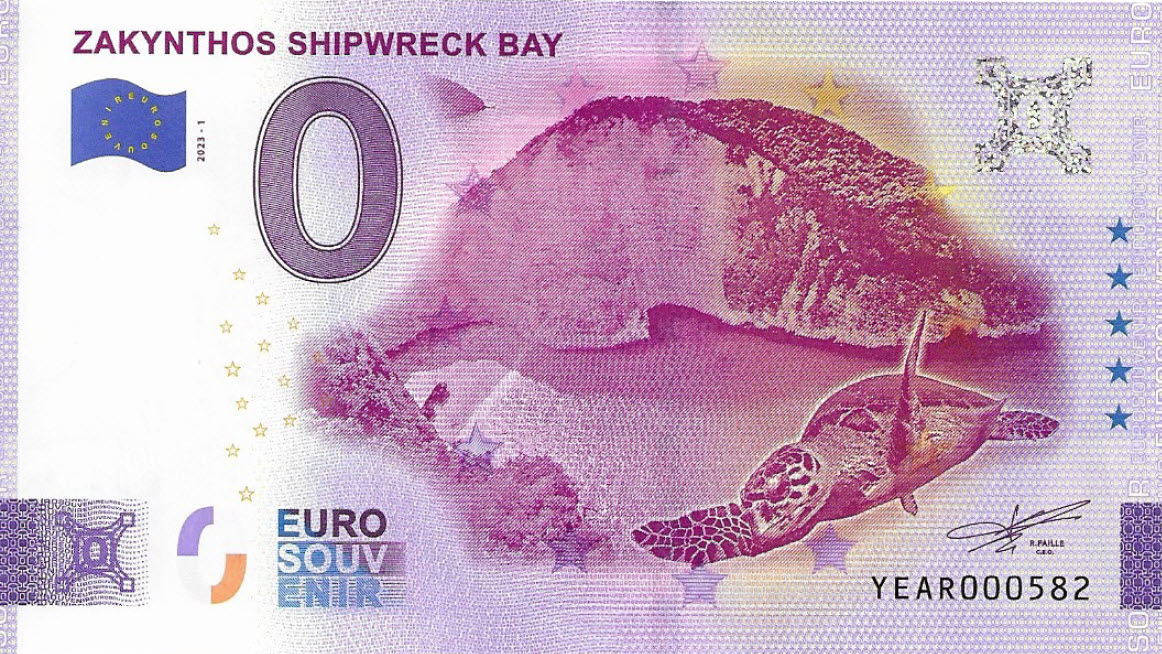 Zakynthos Shipwreck Bay 0 Euro Note