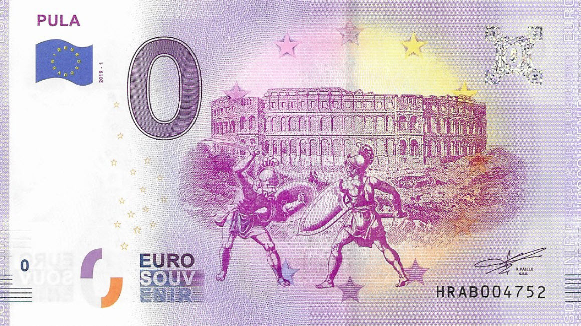 Pula 0 Euro Note