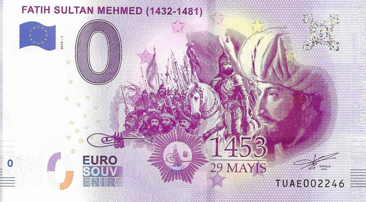 Fatih Sultan Mehmed 0 Euro Note