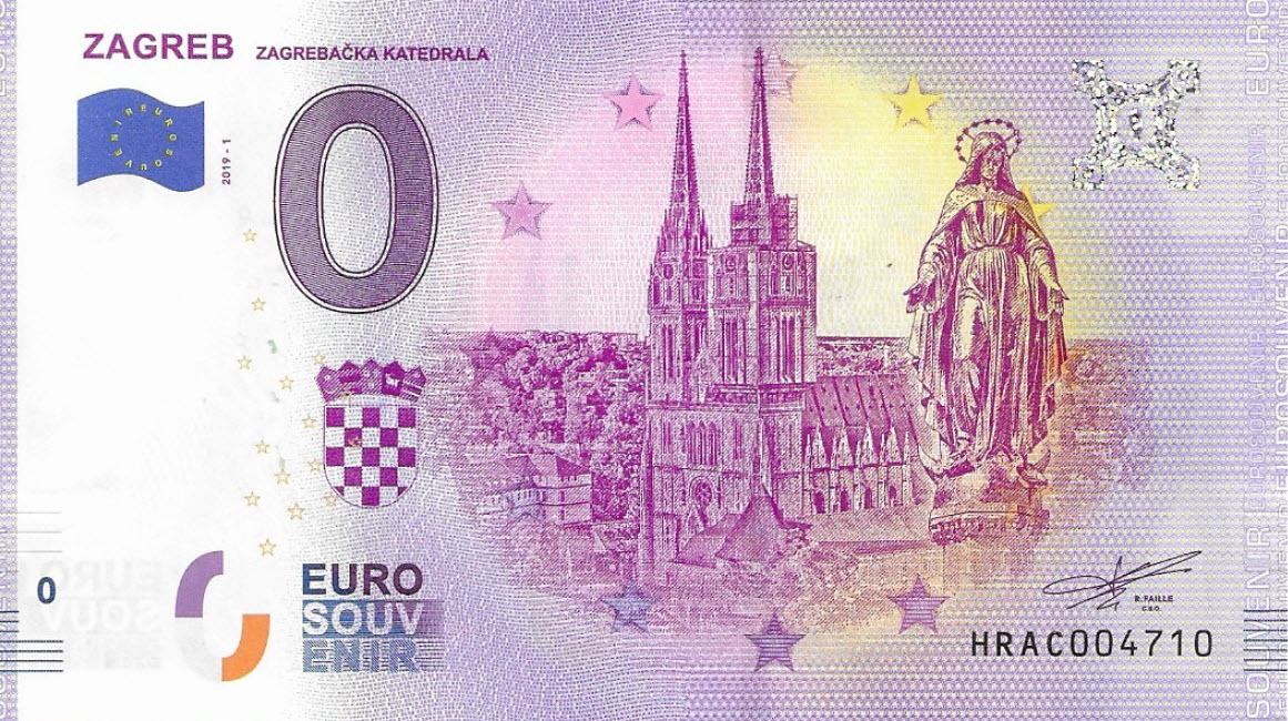 Zagreb 0 Euro Note