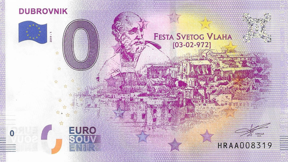 Dubrovnik 0 Euro Note