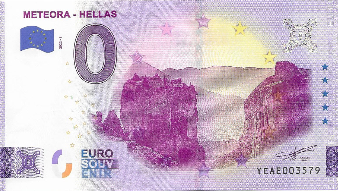 Meteora - Hellas 0 Euro Note