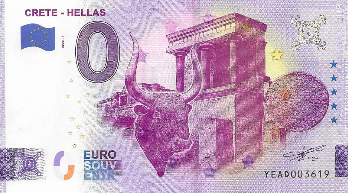 Crete - Hellas 0 Euro Note