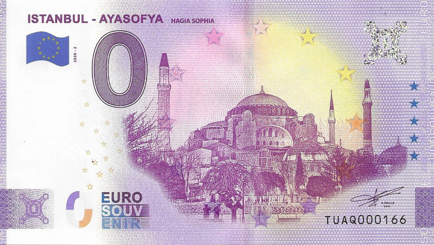 Istanbul - Ayasofya (Hagia Sophia) 0 Euro Note