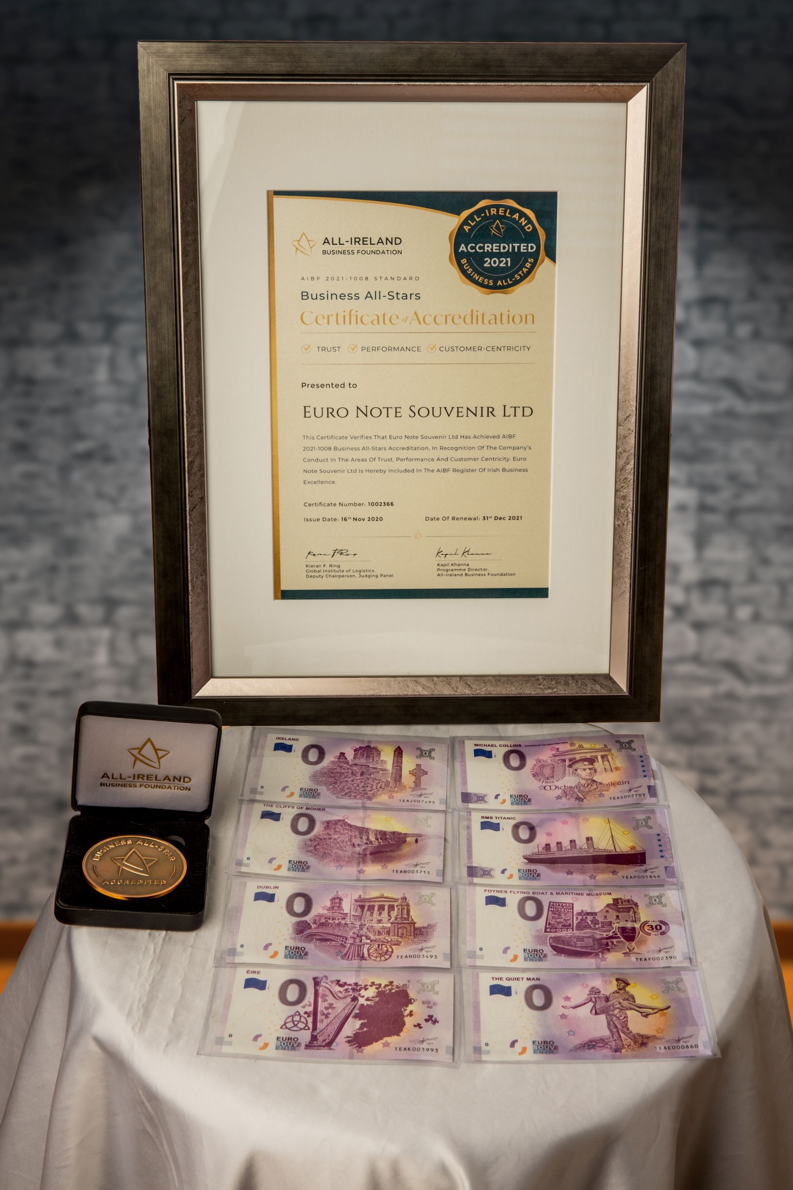 All-Stars Accreditation of Euro Note Souvenir