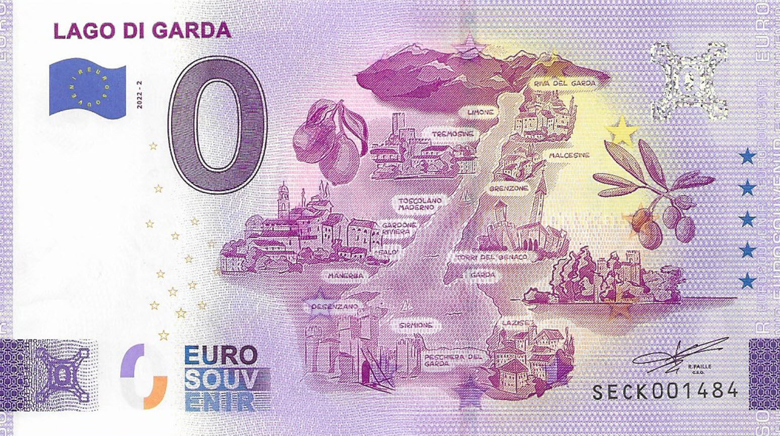 Lago Di Garda 0 Euro Note Souvenir Banknote