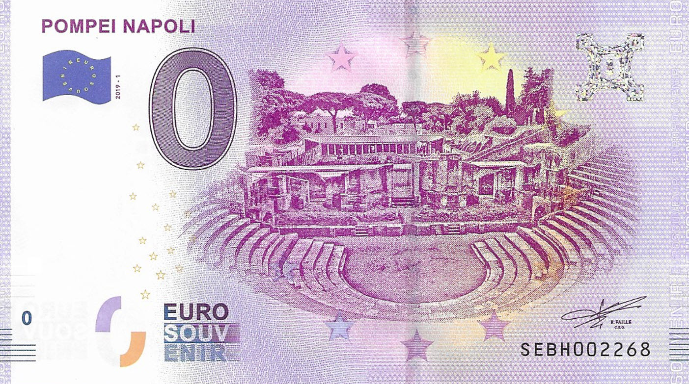 Pompei Napoli 0 Euro Note