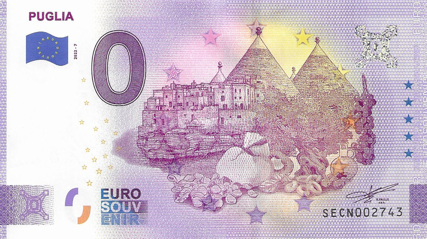 Puglia 0 Euro Banknote