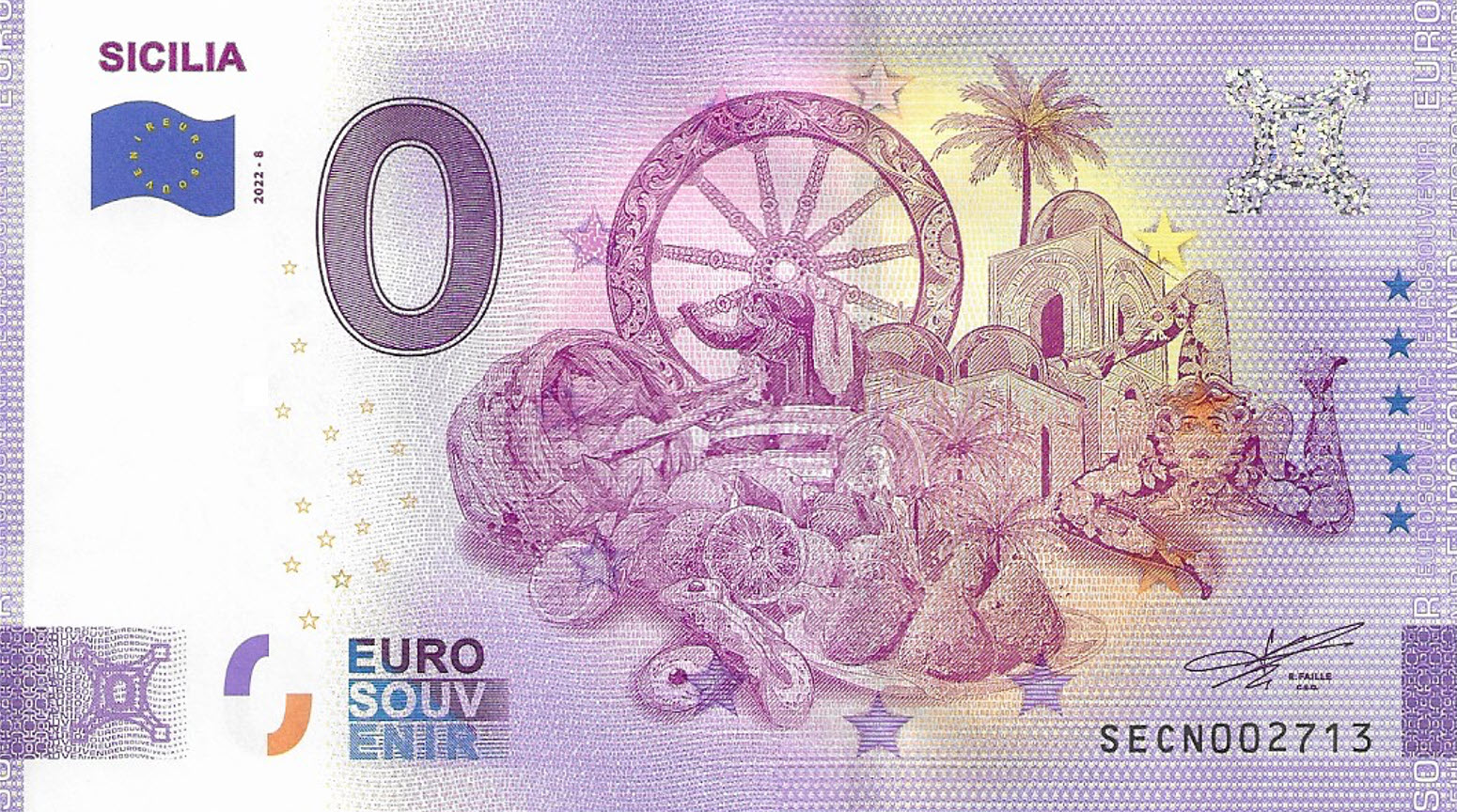 Sicilia 0 Euro Banknote