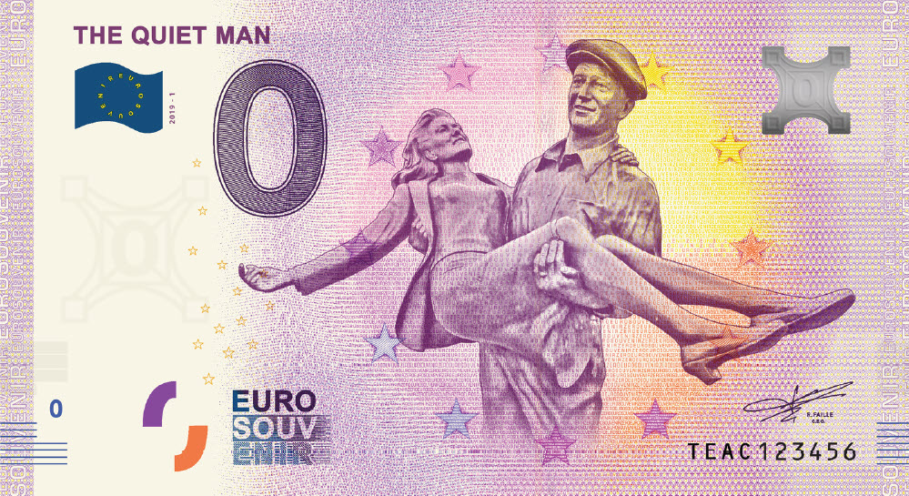 The Quiet Man (2023) 0 Euro Souvenir Banknote