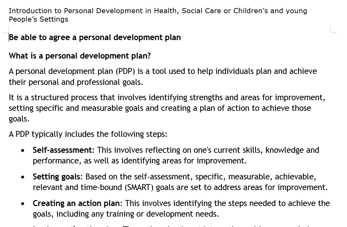 Introduction to Personal Development in Health, Social Care or Children ...