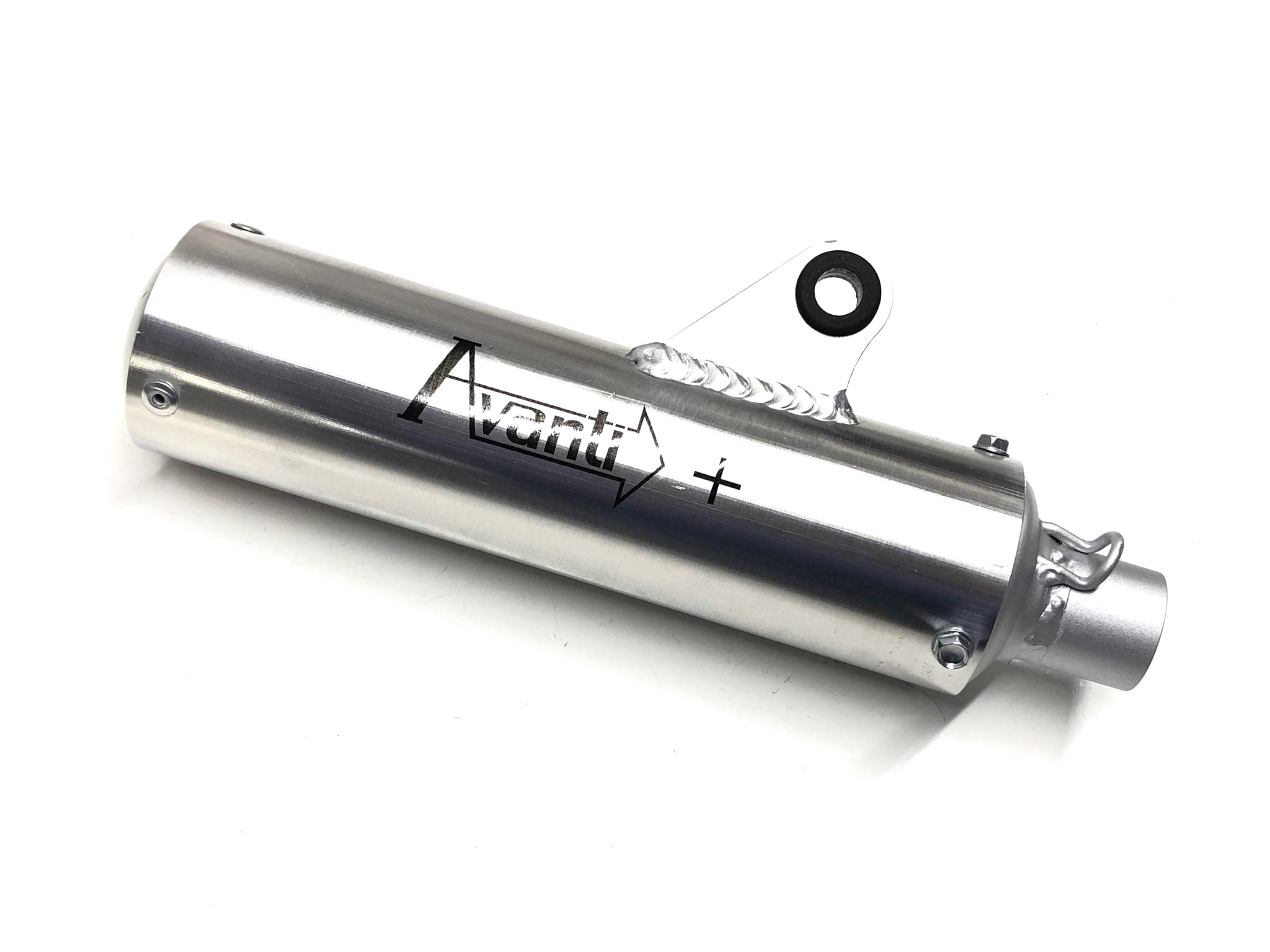 127mm 5” Round Stainless Steel Exhaust Middle Box Silencer – 2.5” Bore, 5 X 63.5mm Fitment, Universal Muffler