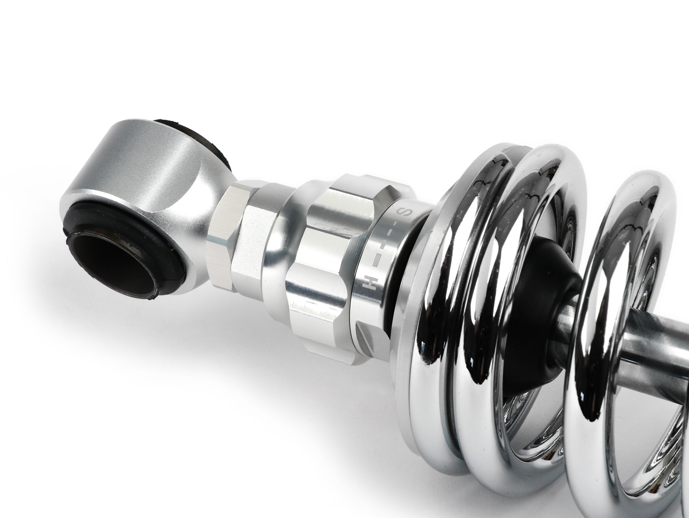 BGM Rear Shock Absorber Chrome Spring