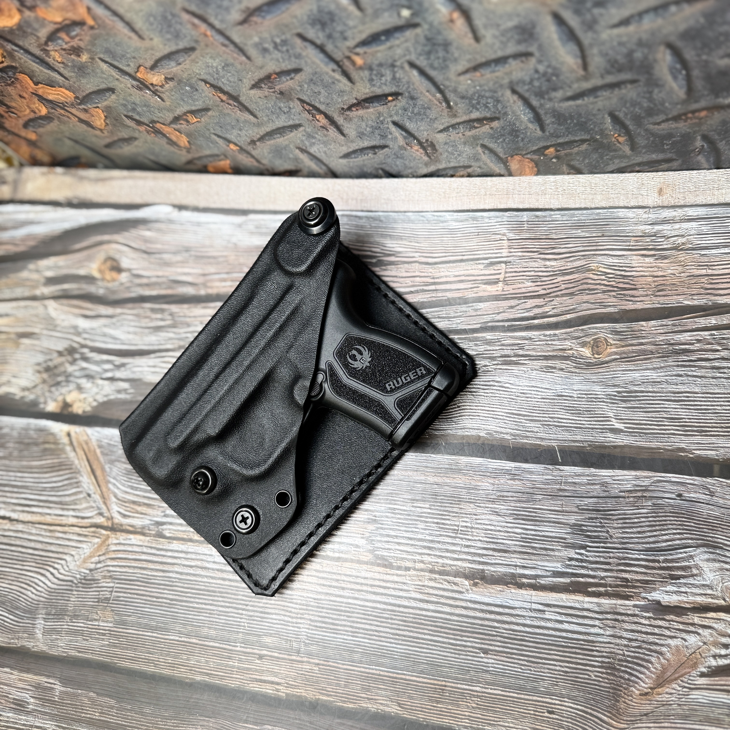 Kydex Pocket Holsters with Leather Backer, John 3:16