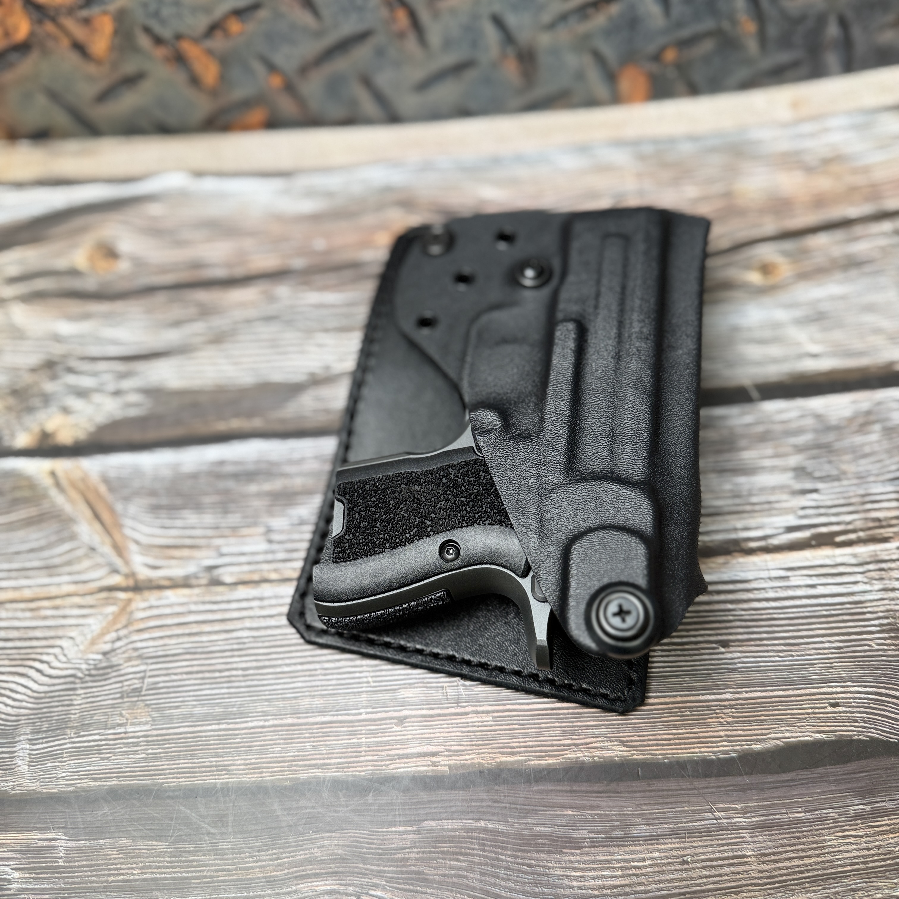 Kydex Pocket Holsters with Leather Backer, John 3:16
