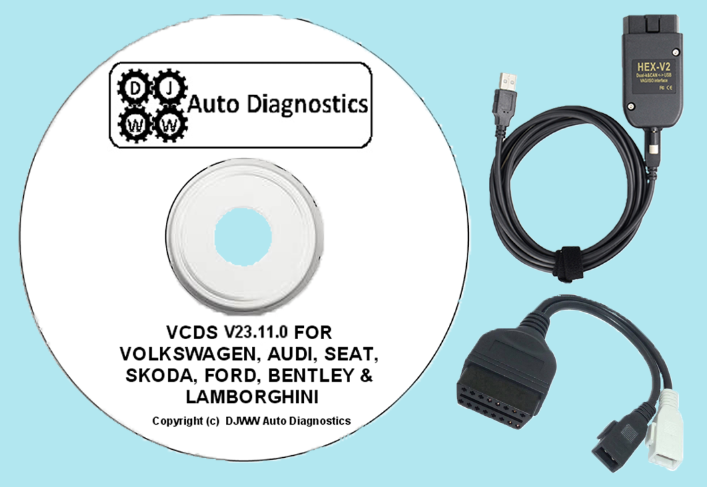 Interface De Diagnostic Hex-V2 HAMIDIAG35 - Compatible Audi, VW, Seat, Skoda Jusqu'en 2025, Logiciel Inclus