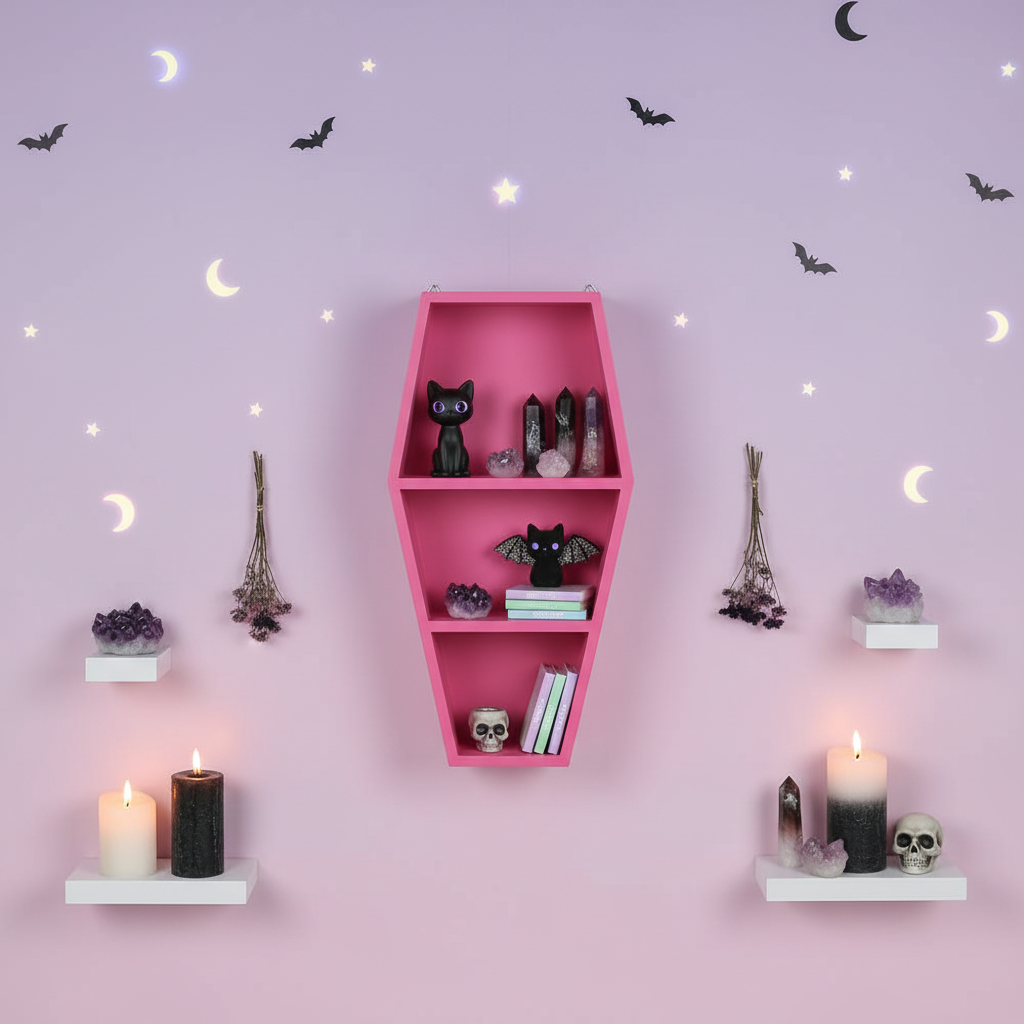Pink Coffin Shelf