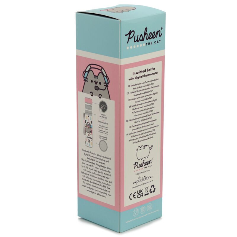 Gaming Cat Insulated Bottle-Digital Thermometer