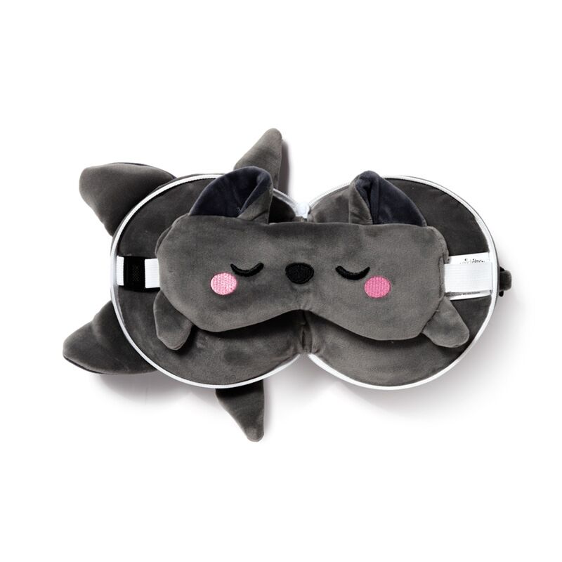 Dexter the Bat Travel Pillow & Eye Mask