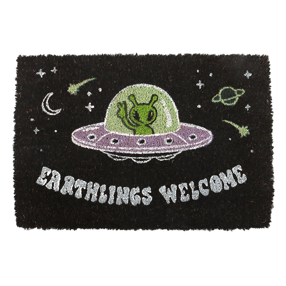 Earthlings Welcome Alien Doormat