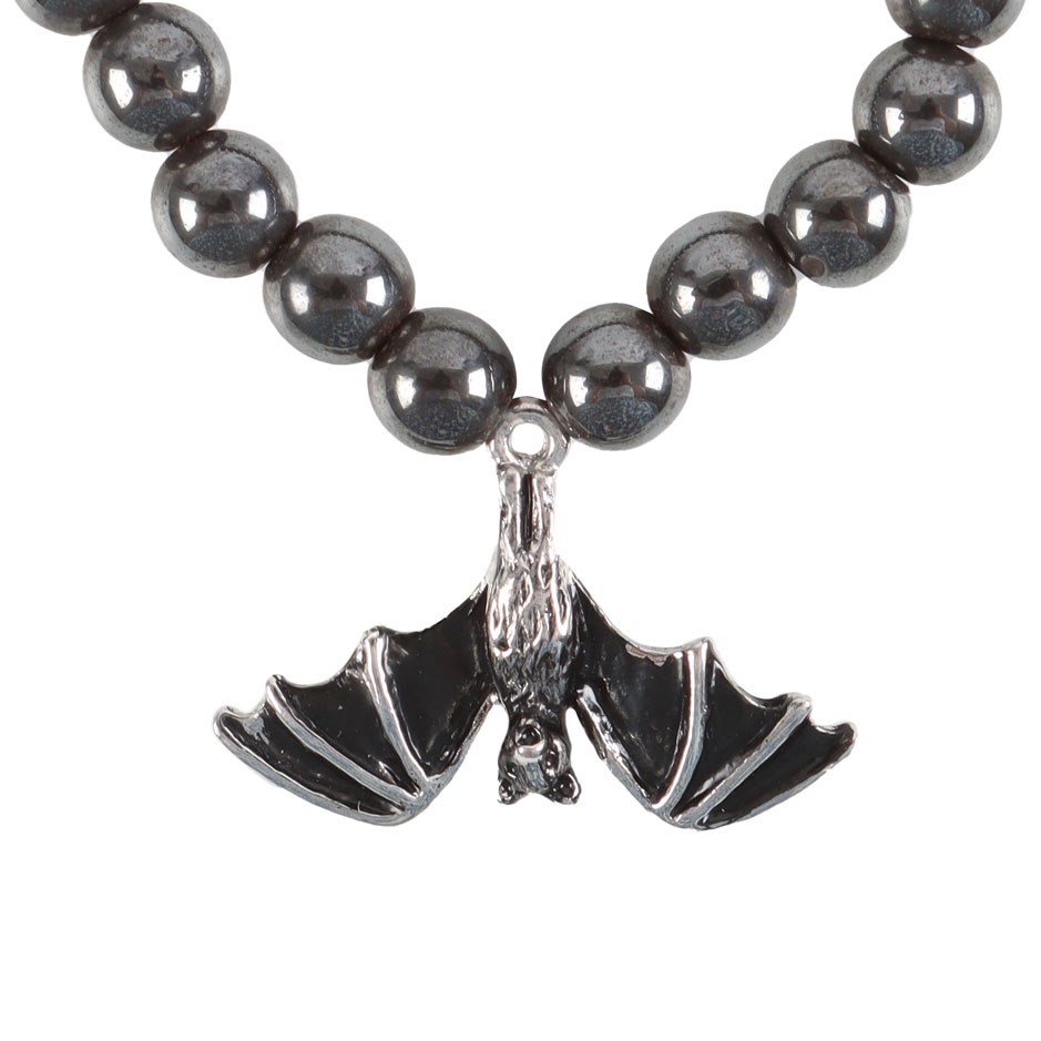 Hanging Bat Hematite Bracelet