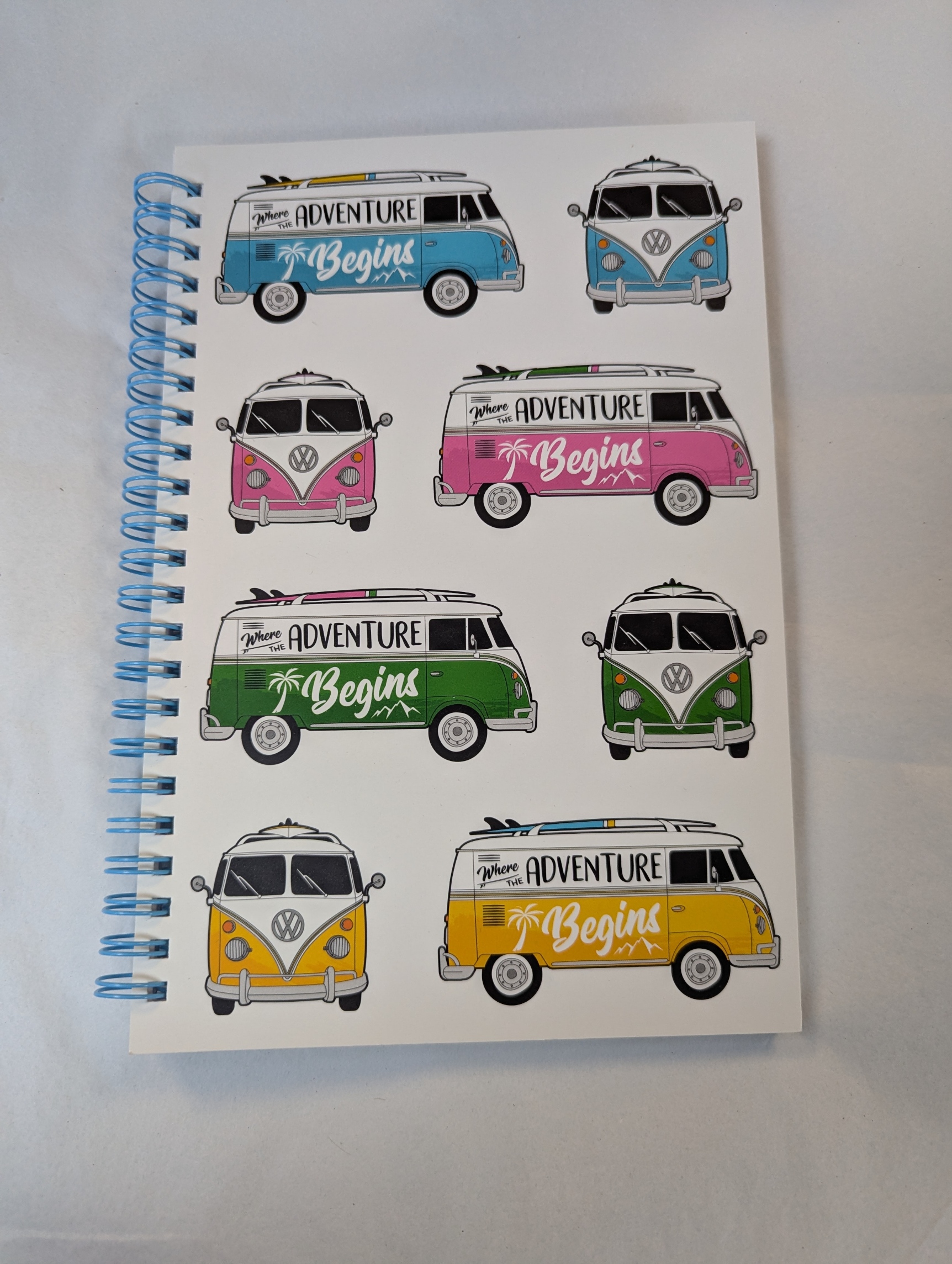 Volkswagen VW T1 Camper Bus Summer Spiral Bound A5 Notebook