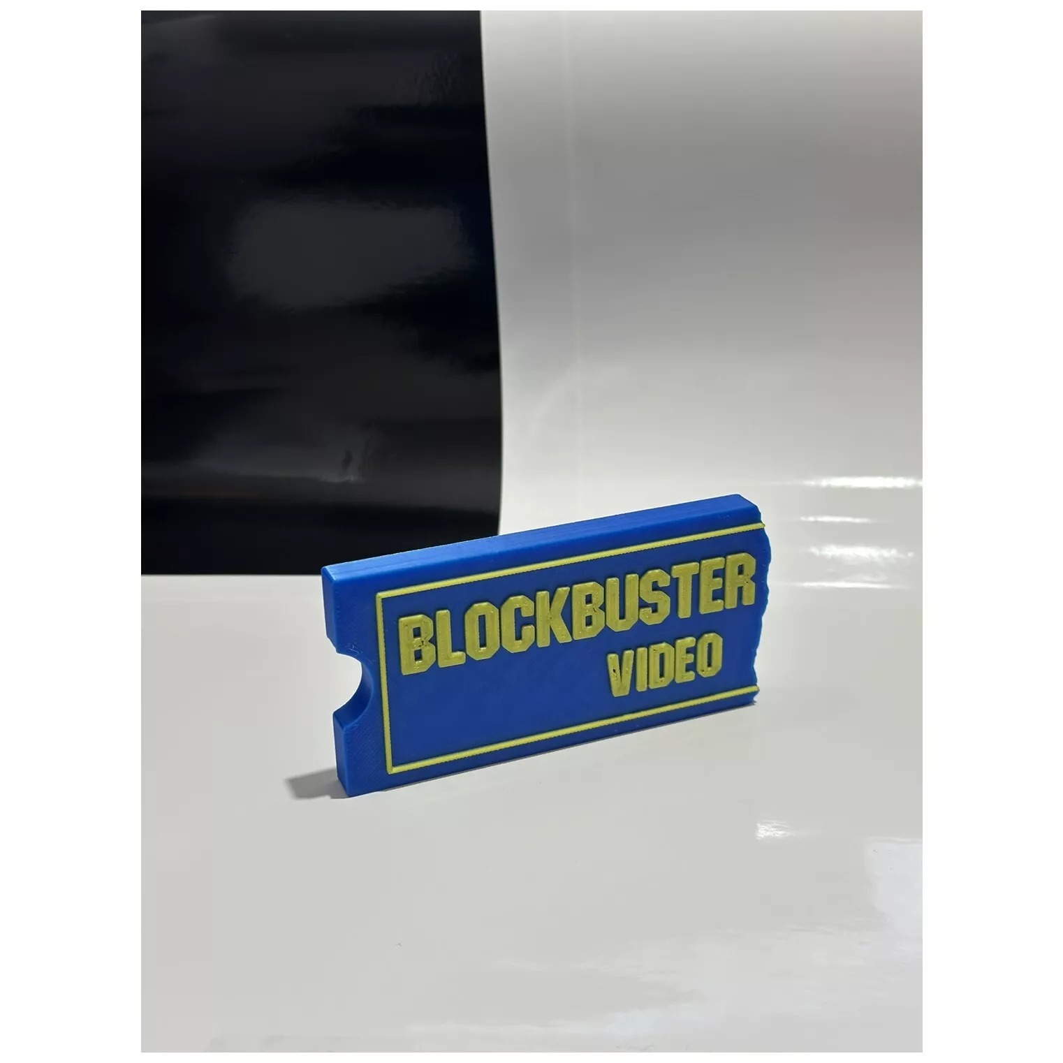 Decorative BLOCKBUSTER VIDEO self standing logo display