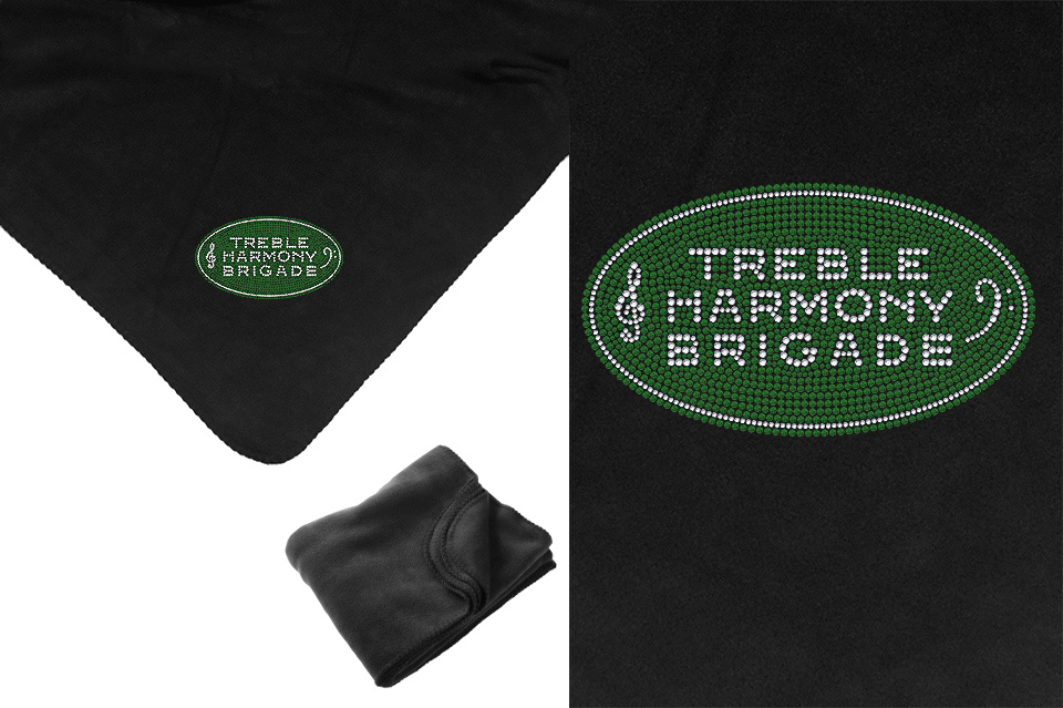 Fleece Blanket with Rhinestone Logo