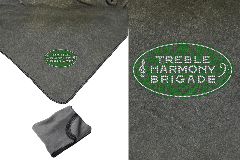 Fleece Blanket with Rhinestone Logo