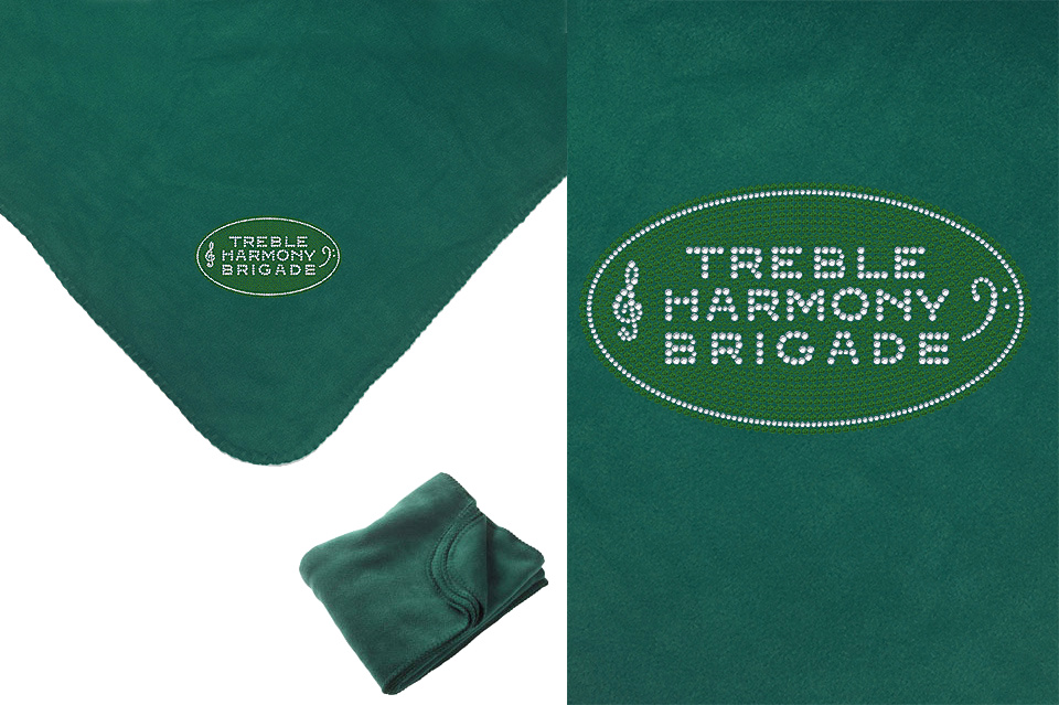 Fleece Blanket with Rhinestone Logo